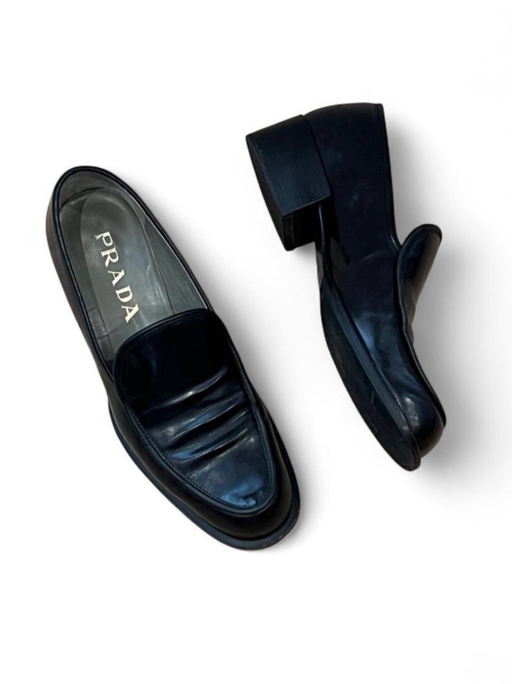 Vintage 90s Authentic Prada loafers. Good vintage condition.